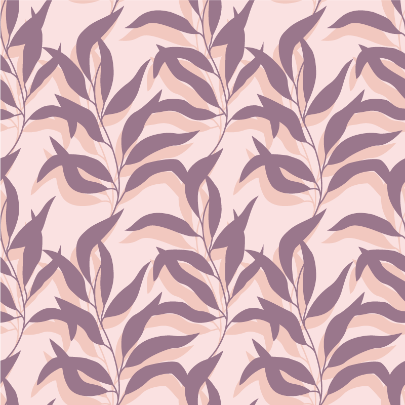Vinyl teppe blomster og planter palma tropical blush - Tenstickers