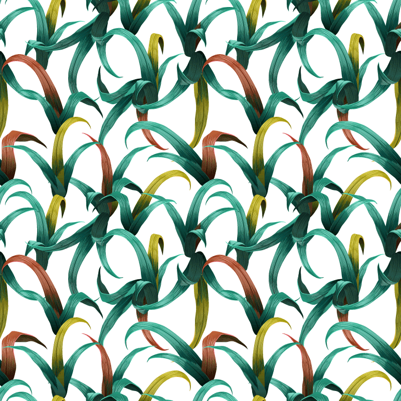 Vinyl teppe blomster og planter vakre tropiske planter - Tenstickers