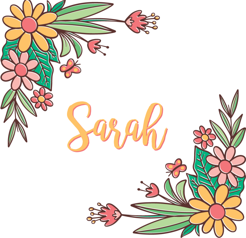 Tilpassbart blomsterdesign vinyl teppe blomster og planter - Tenstickers