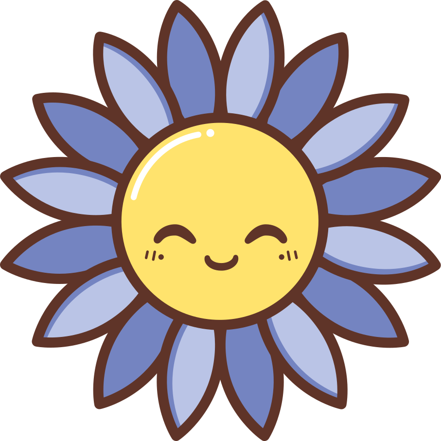 Vinyl teppe blomster og planter lilla blomst silhuett - Tenstickers