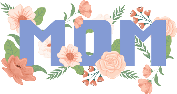 Vinyl teppe blomster og planter morsdagsillustrasjon - Tenstickers