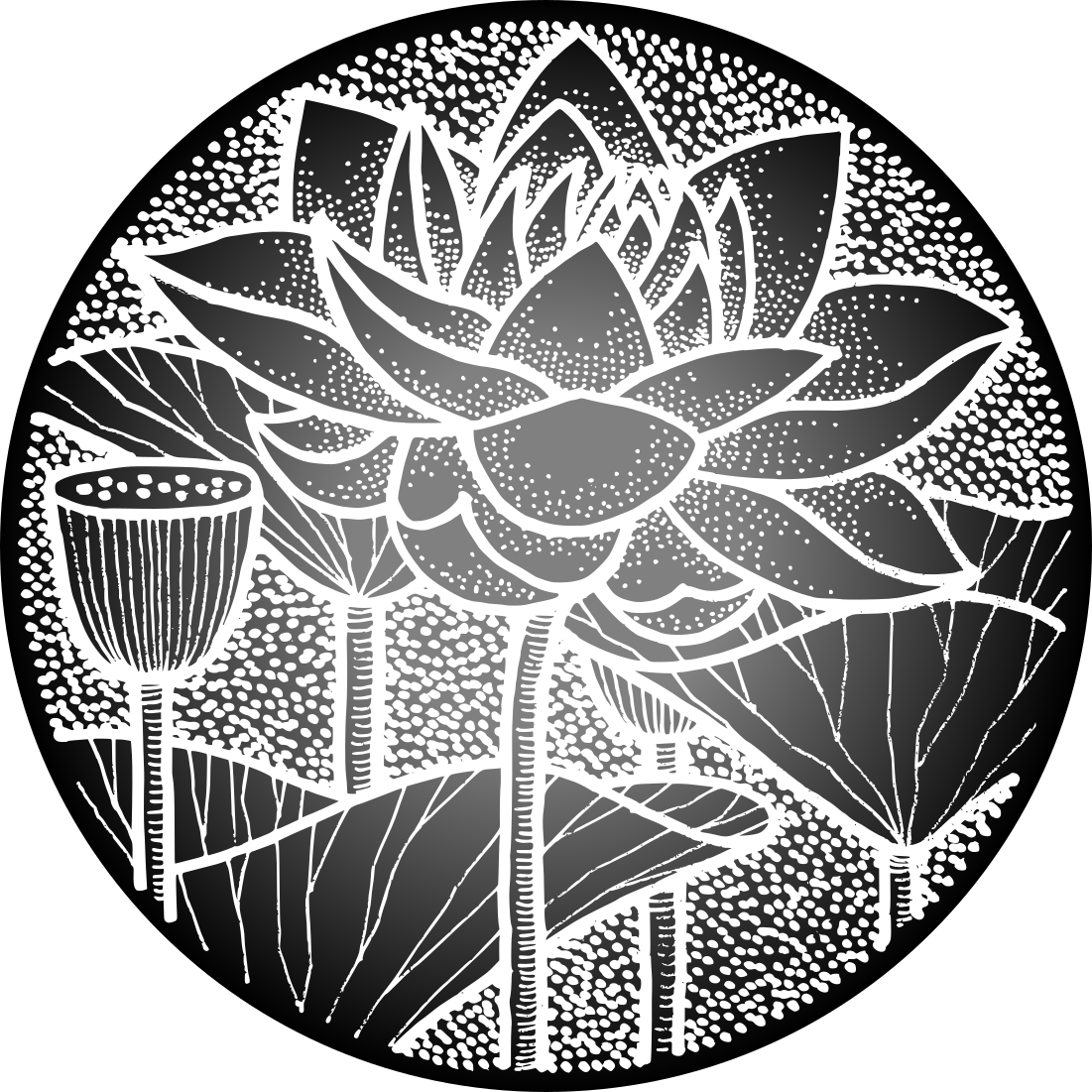 Vinyl teppe blomster og planter lotusblomst tradisjonell - Tenstickers