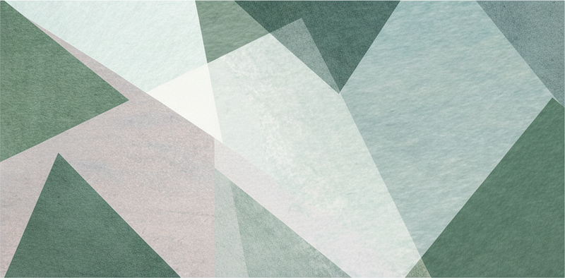 Vinyl teppe geometrisk salviegrønn mønster - Tenstickers