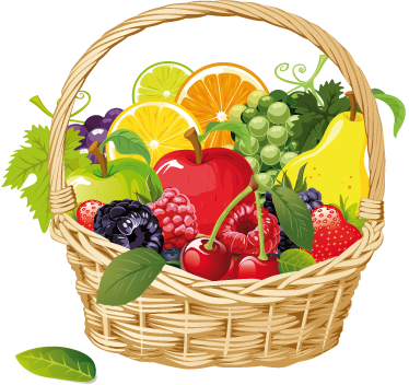 Vinyl teppe kjøkken fruktkurv - Tenstickers