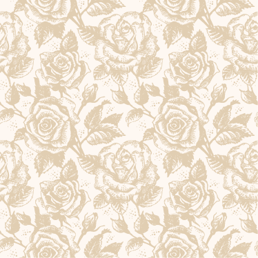 Vinyl teppe spiserom beige vintage roser - Tenstickers