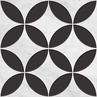 Bad vinyl teppe med hydrauliske blomstermønstre - Tenstickers
