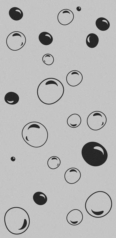 Bubbles dusj bad vinyl teppe - Tenstickers