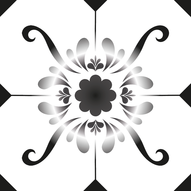 Bad vinyl teppe med flis mønster - Tenstickers