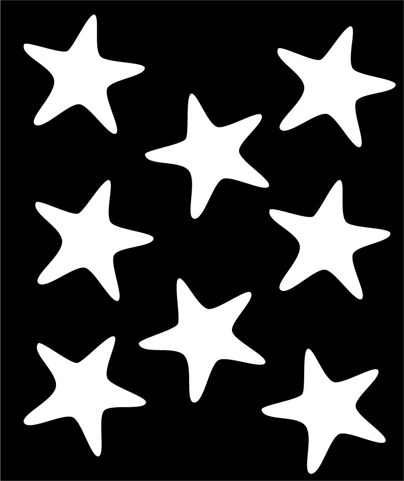 Bad vinyl teppe sjøstjerner - Tenstickers