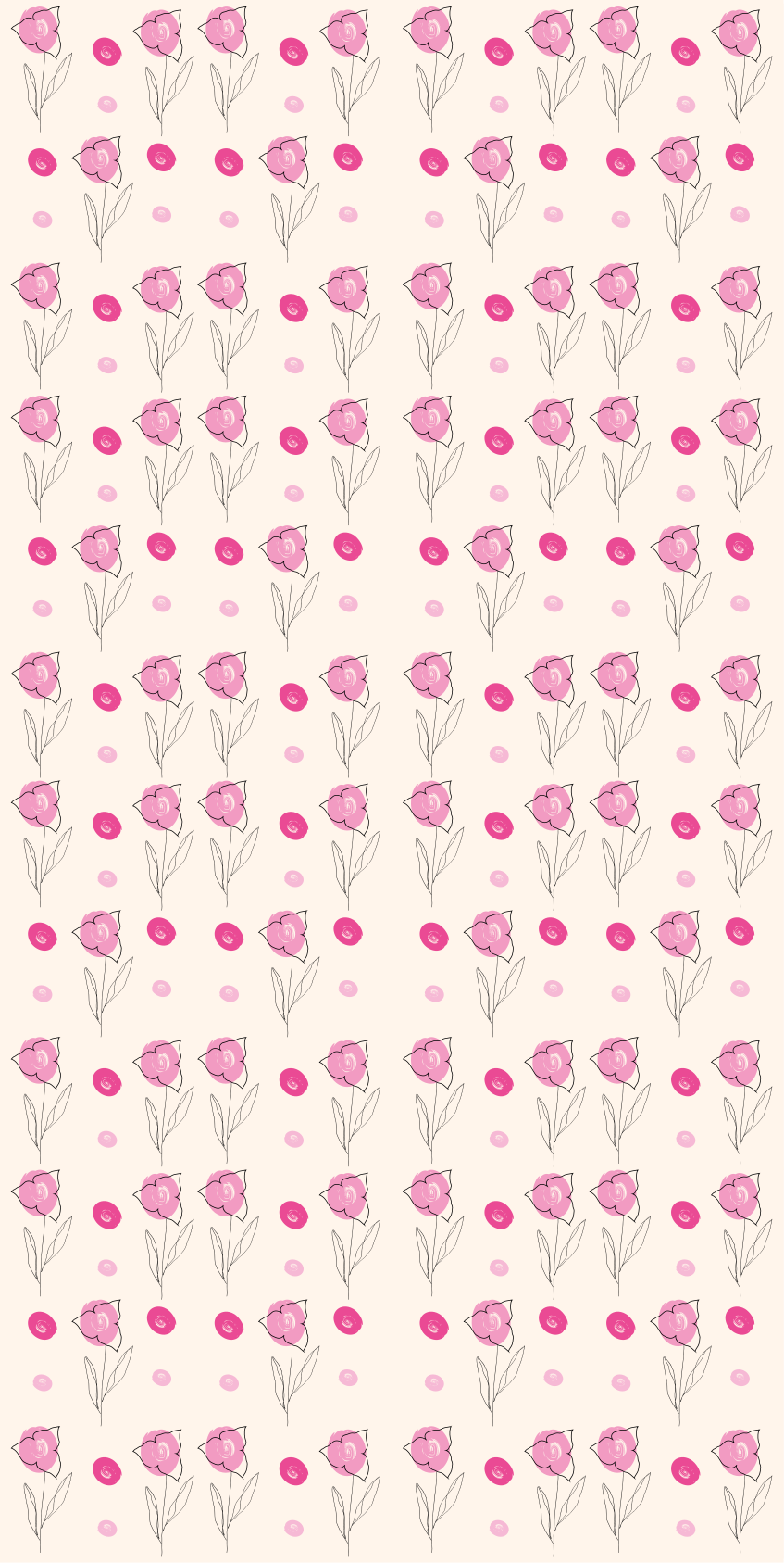 Vinyl teppe blomster og planter bugambilia patrón - Tenstickers