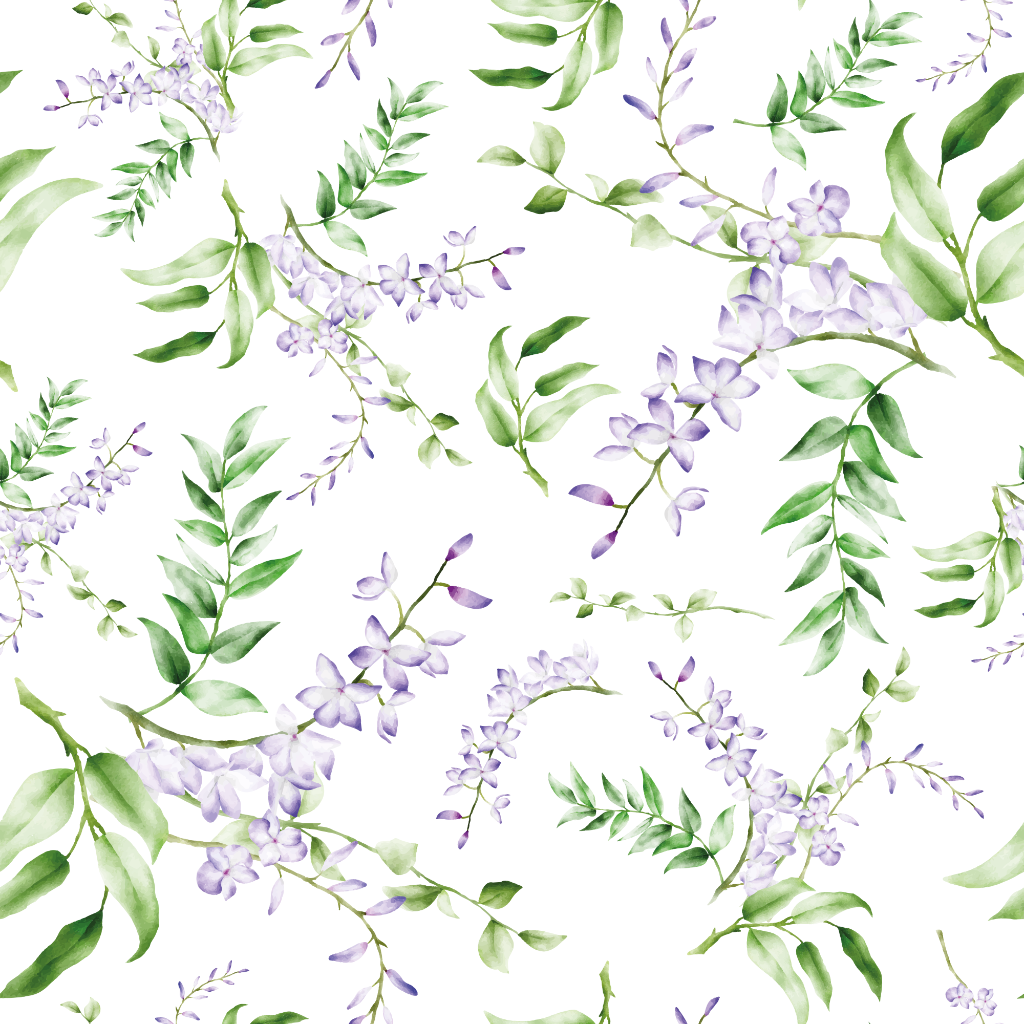 Vinyl teppe blomster og planter lavendelmotiv - Tenstickers
