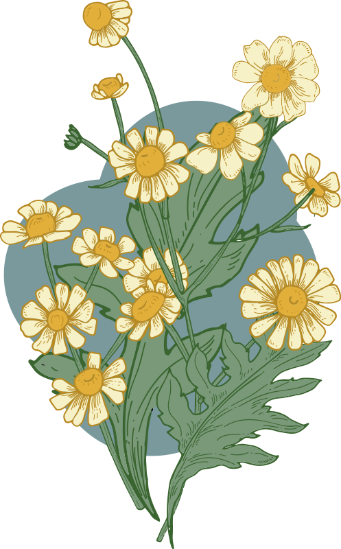 Vibrant blomsterkomposisjon vinyl teppe blomster og planter - Tenstickers
