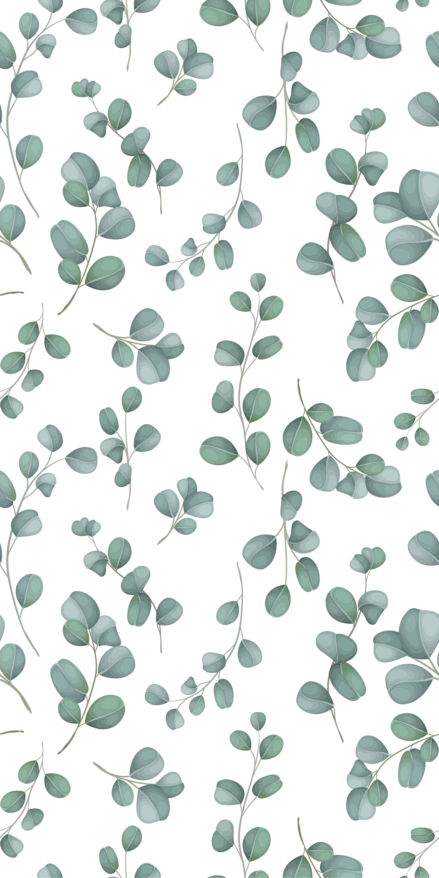 Vinyl teppe blomster og planter eucalyptusdesign - Tenstickers