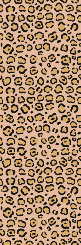 Vinyl teppe dyreavtrykk leopard pastellfarge - Tenstickers