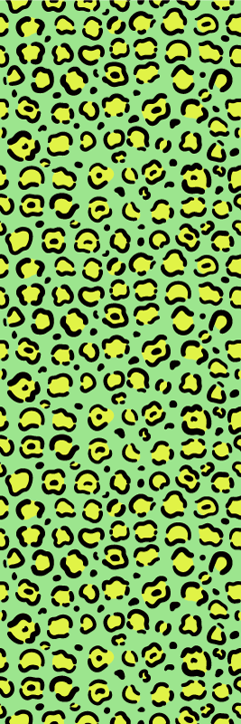 Vinyl teppe dyreavtrykk fargerik leopard på pistasj - Tenstickers