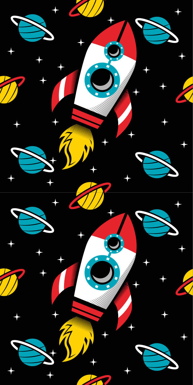 Vinyl teppe stjerner til uendelig og videre - Tenstickers