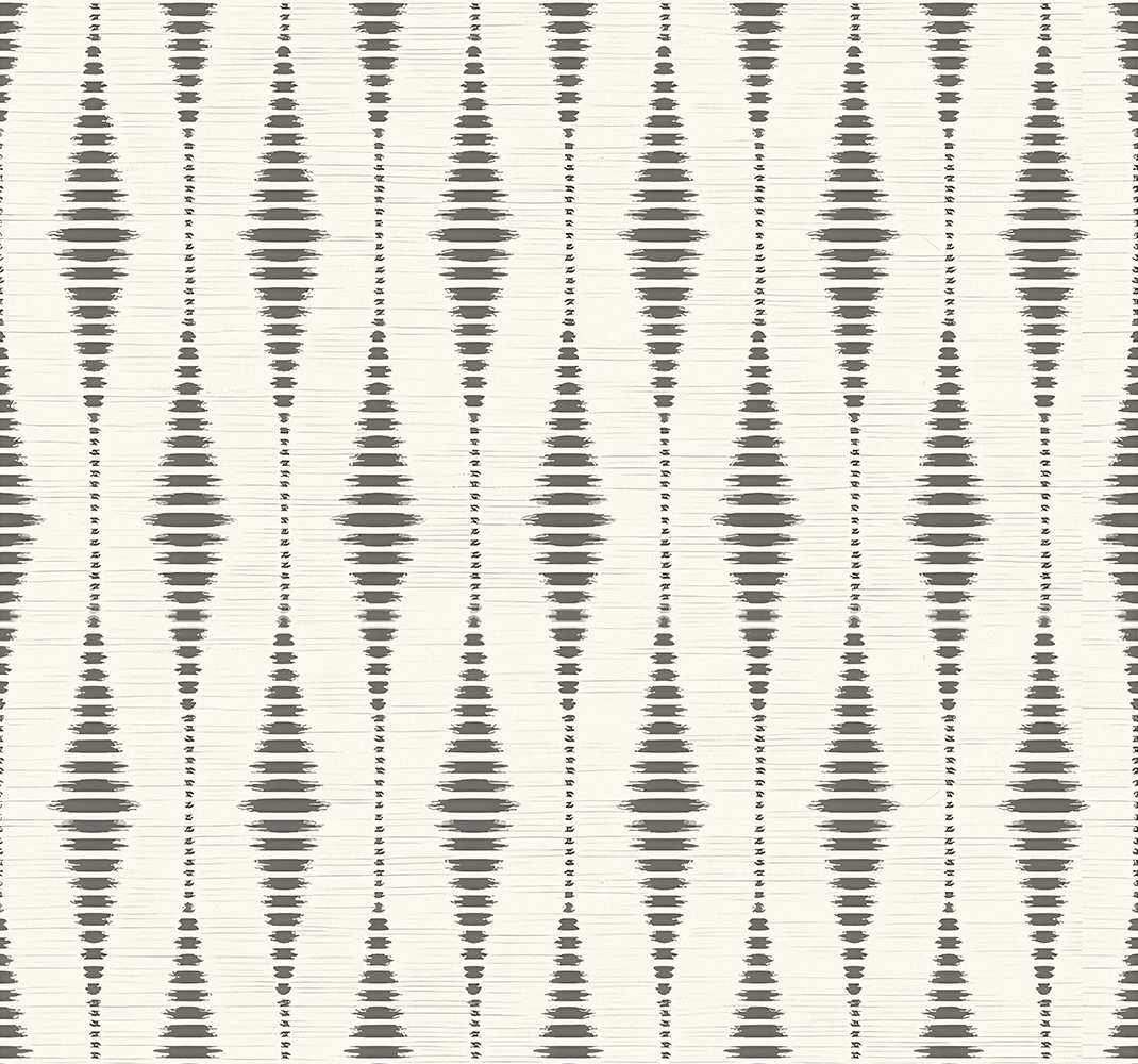 Vinyl teppe geometrisk rabaul ikat grå og beige - Tenstickers