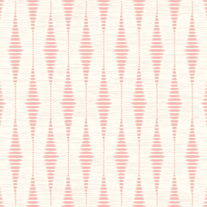 Vinyl teppe geometrisk pastellrosa rabaul ikat - Tenstickers