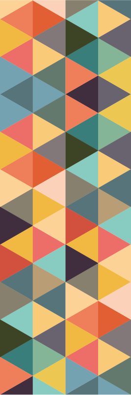 Vinyl teppe geometrisk flerfargede mønstre - Tenstickers