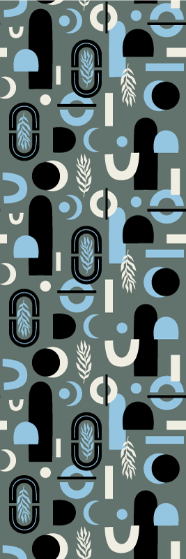 Vinyl teppe geometrisk med abstrakt form - Tenstickers