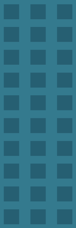 Blått mønster med firkanter vinyl teppe geometrisk - Tenstickers