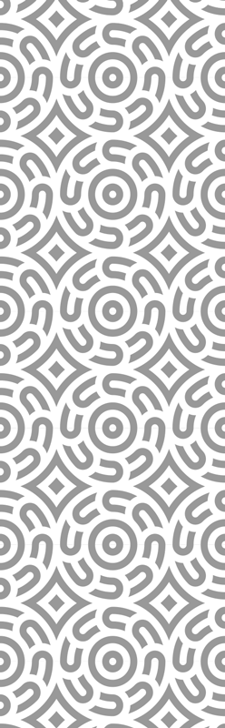 Vinyl teppe geometrisk hvitt mønster med sirkler - Tenstickers