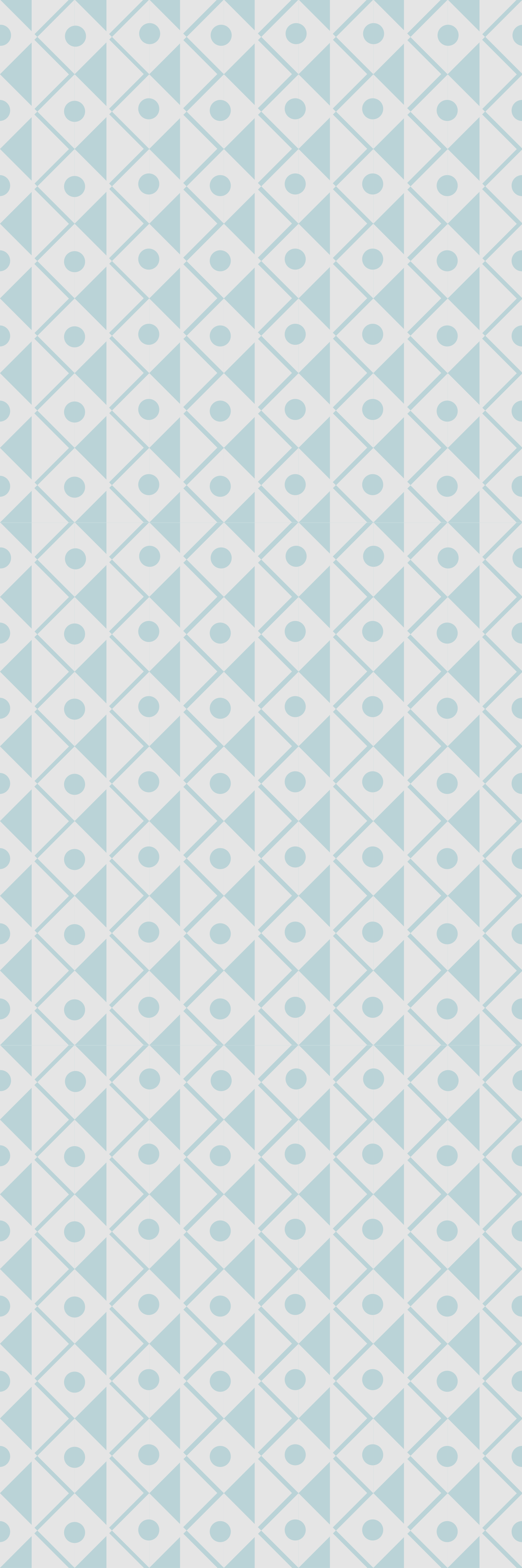 Vinyl teppe geometrisk blå og hvite romber - Tenstickers