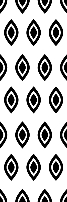 Vinyl teppe geometrisk svart og hvitt mønster - Tenstickers