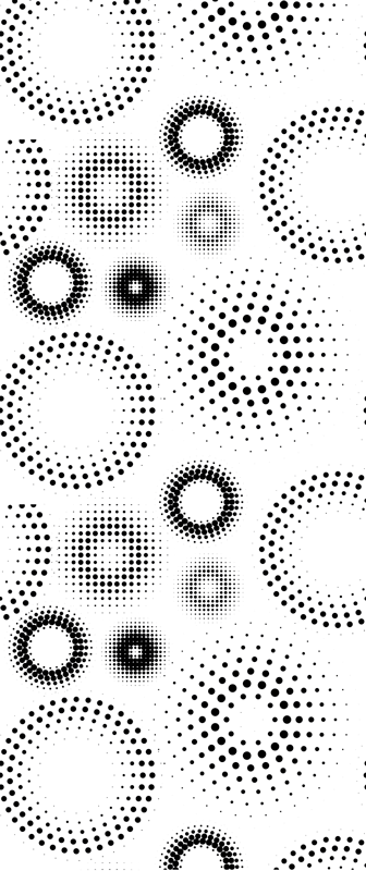 Vinyl teppe geometrisk prikkete mønster - Tenstickers