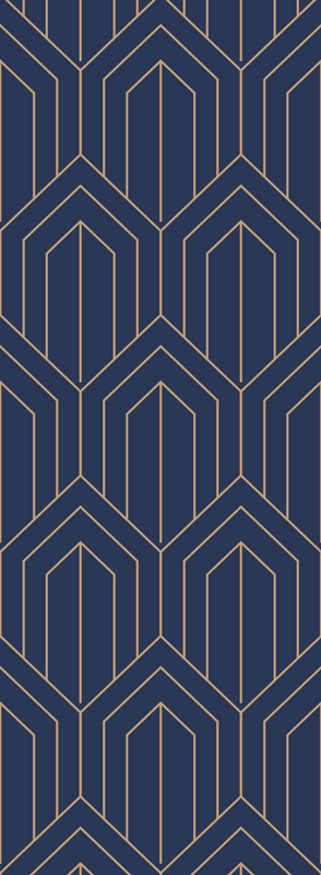 Vinyl teppe geometrisk kayla metallisk - Tenstickers