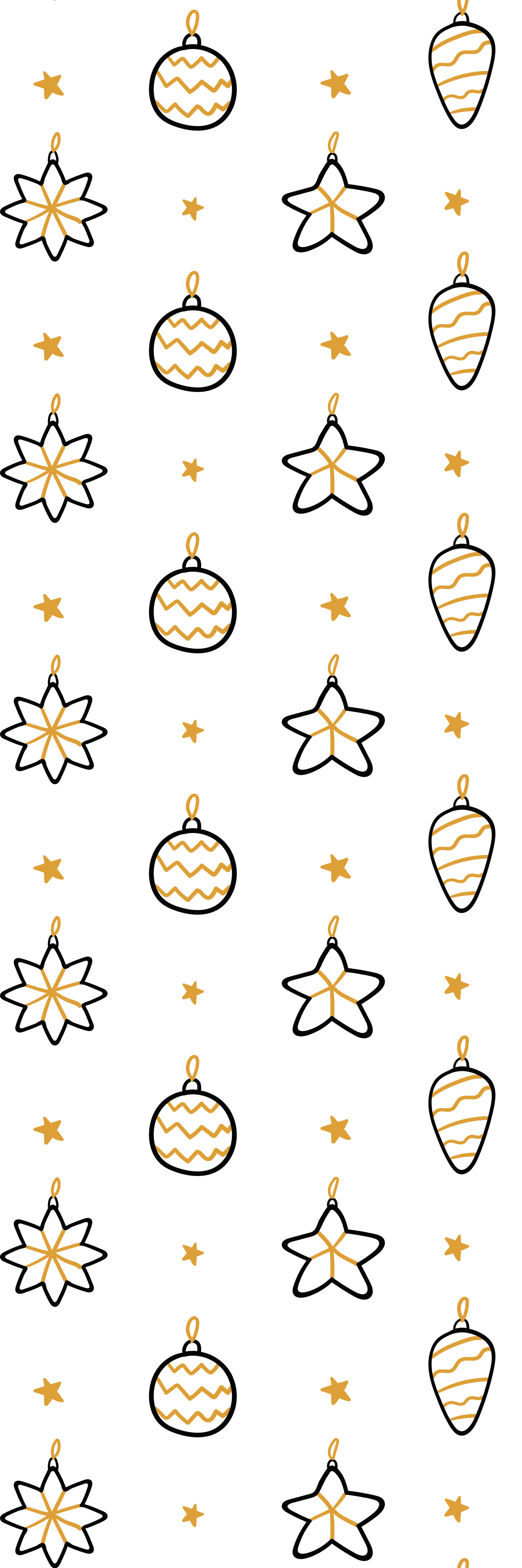 Jul vinyl teppe med hvite geometriske stjerner - Tenstickers