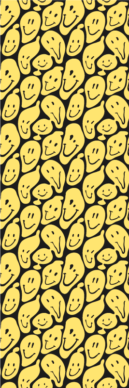 Vinyl teppe soverom med graffiti smilefjes - Tenstickers