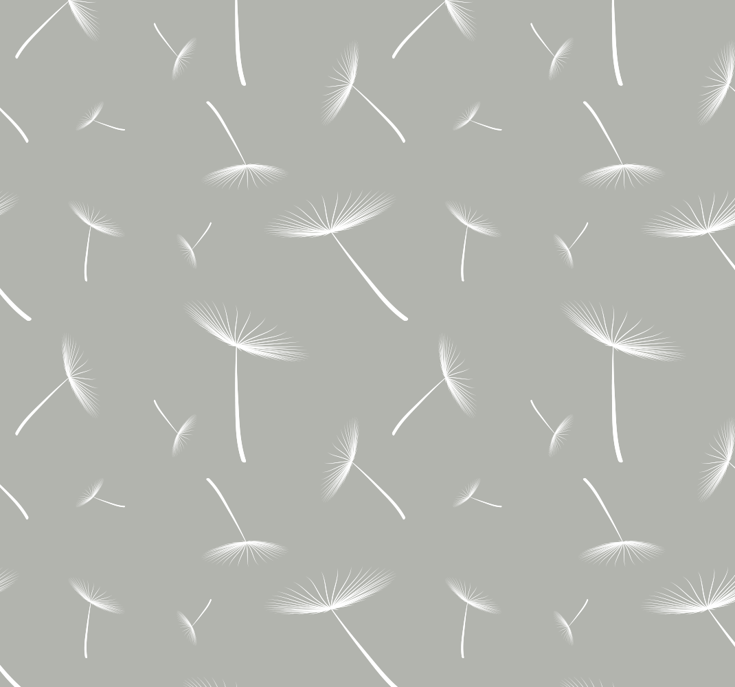 Grå blomstrete lettere vinyl teppe soverom - Tenstickers