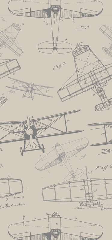 Vintage flymønster vinyl teppe soverom - Tenstickers