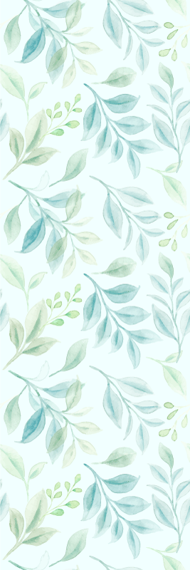 Grønne tynne blader vinyl teppe soverom - Tenstickers