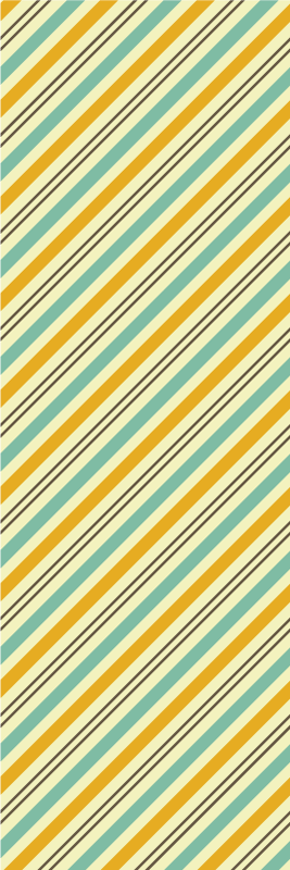 Vinyl teppe soverom med vintage skrå trikolor mønster - Tenstickers