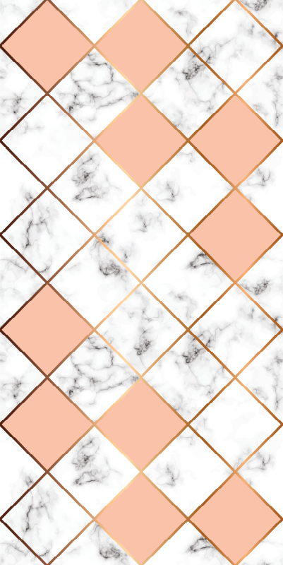 Geometrisk marmor mønster rosa farger vinyl teppe soverom - Tenstickers