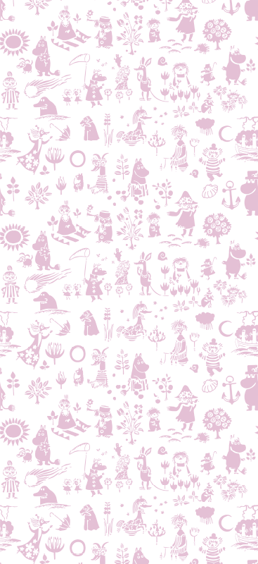 Vinyl teppe soverom rosa moomi - Tenstickers