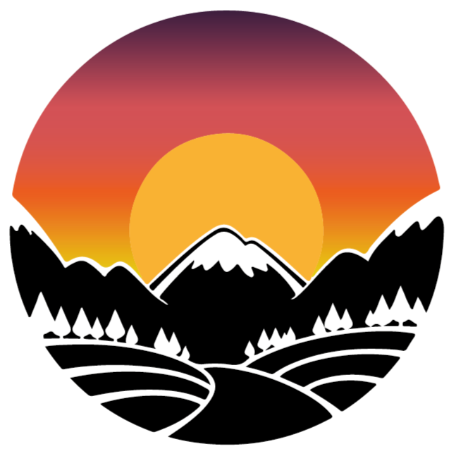 Fjell og skog vinyl teppe natur - Tenstickers