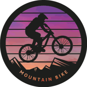 Vinyl teppe natur fjellsyklist - Tenstickers