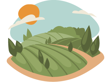 Fields illustrasjon vinyl teppe natur - Tenstickers