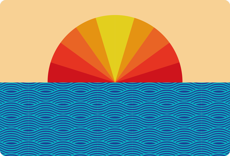 Vinyl teppe natur vintage solnedgang laptop - Tenstickers