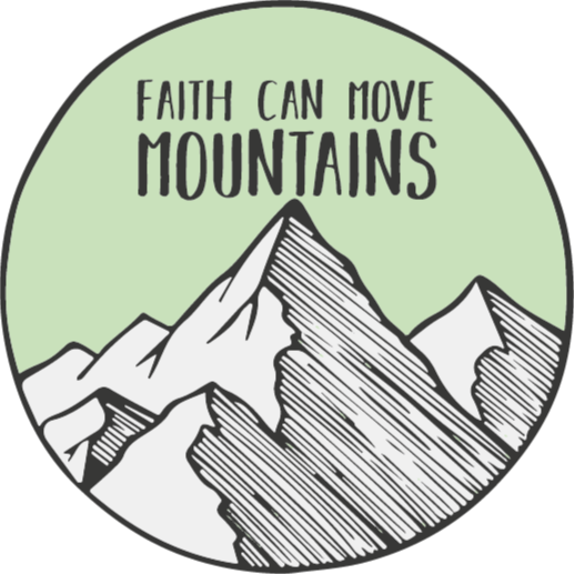 Vinyl teppe natur tro kan flytte fjell - Tenstickers