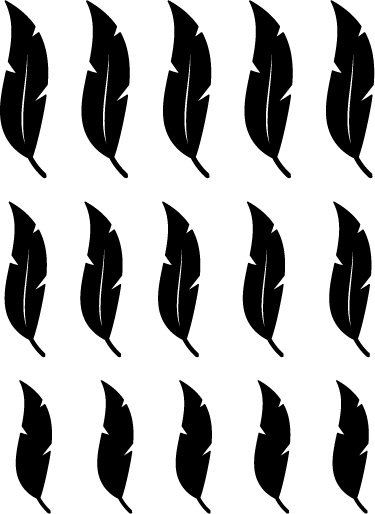 Flytende fjærmønster vinyl teppe natur - Tenstickers
