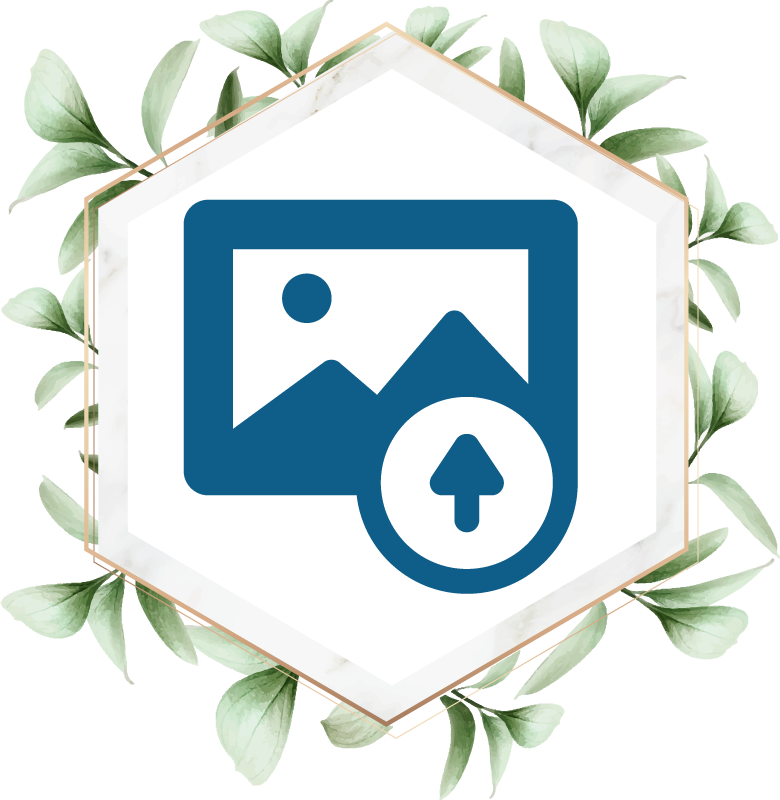 Vinyl teppe natur kvinne med blader - Tenstickers