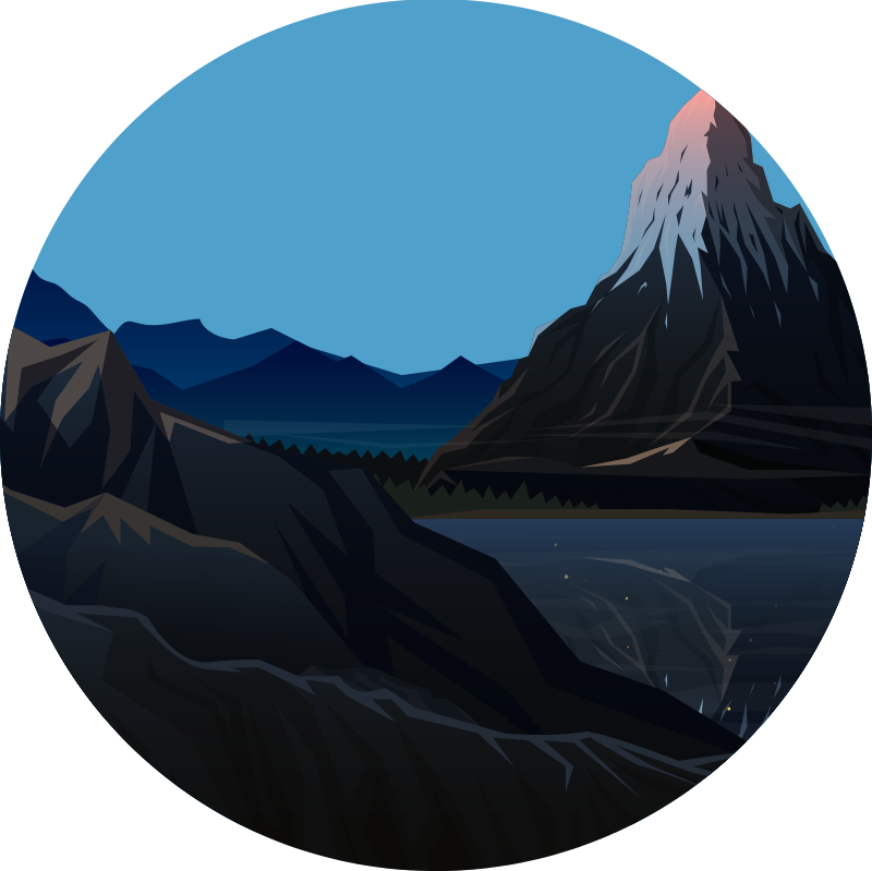 Vinyl teppe natur fjellandskap utsikt - Tenstickers