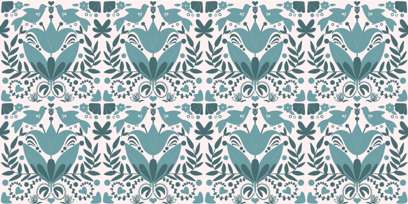 Vinyl teppe natur blomstertrykk konsept - Tenstickers