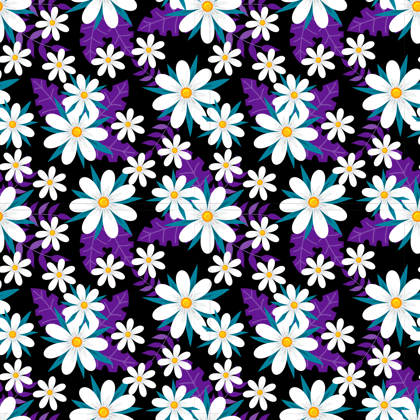 Fargerik blomsterdekor vinyl teppe natur - Tenstickers