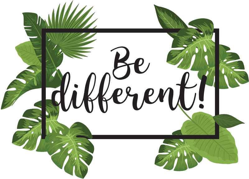 Vær annerledes vinyl teppe blomster og planter - Tenstickers