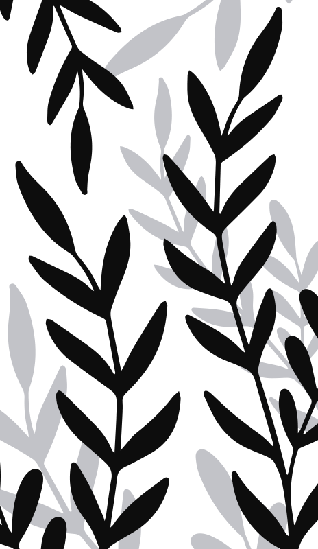 Vinyl teppe blomster og planter gjennomsiktig vinylark - Tenstickers